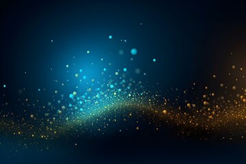 Wall Mural - Colorful yellow and blue particles background, ai generated