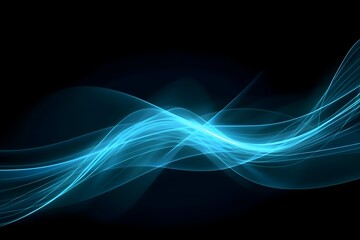 Wall Mural - Colorful blue particles background, ai generated