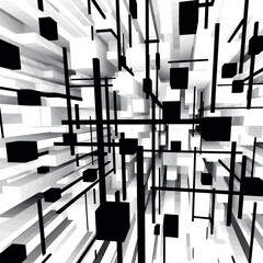 Poster - Technology background. Abstract digital illustration. Vector connection concept. Electronic round design. Modern abstraction lines and points. Seamless vector background.
