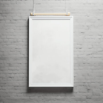 Wall Mural -  - clean white poster mockup - art and poster display - generative ai
