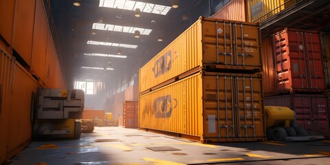 Wall Mural - industrial container cargo