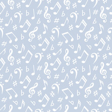 Seamless Pattern With Musical Notes