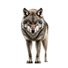 Wild Wolf Isolated On Transparent Background