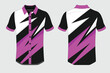 Sport t-shirt design for racing, jersey, cycling, football, gaming, motocross in purple color