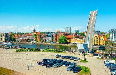 Wall Mural - Pedestrian bridge in Gdansk