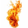 © Ecleposs - Burning Fire Flames on White Background generative AI