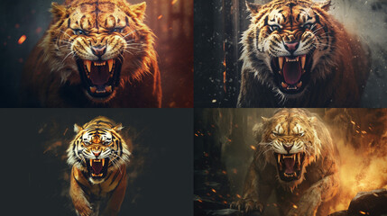 Wall Mural - tiger of the wall