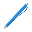© danemmmarup - 2d bright blue pen. Ballpoint pen flat illustration