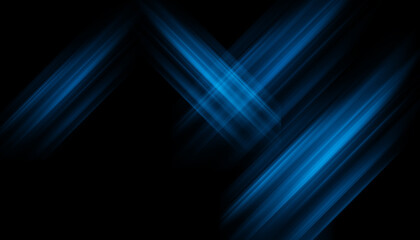Poster - Abstract background blurred blue colorful rays light on black with the gradient texture lines effect motion design pattern graphic.	
