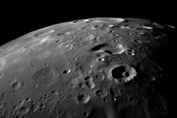 Canvas Print - close-up of the moon, with each phase and event visible, created with generative ai
