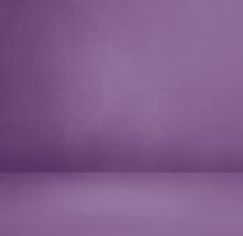 Empty Dark Lilac Purple Concrete Interior Background