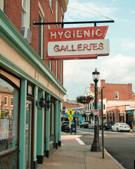 Poster - Hygienic Galleries vintage sign, New London, Connecticut