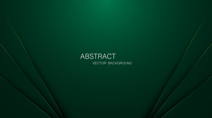 Aufkleber - Abstract dark green background with green glowing lines, free space for design.
