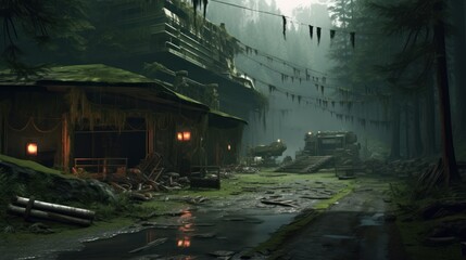 Wall Mural - Military Game Environment Art