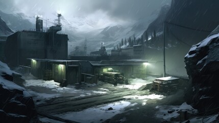 Wall Mural - Military Game Environment Art