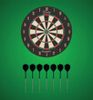 dart game on green background