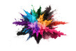 © Tidarat - explosion powder colors isolated on white