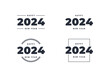Big Set of 2024 Happy New Year Logo Vector Template Design 2024 New Year Eve Celebration 