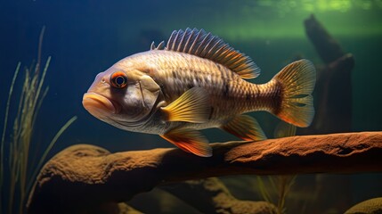 Wall Mural - Closeup of a Perch Fish