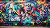 Fototapeta Młodzieżowe - Graffiti on the wall. AI