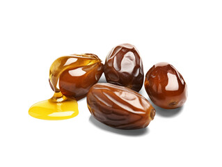 Wall Mural - Dried dates isolated on transparent or white background, png