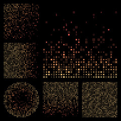 Technology Background. Yellow and orange color theme backgrounds. Gradient geometric patterns. Stylish vector illustration.
