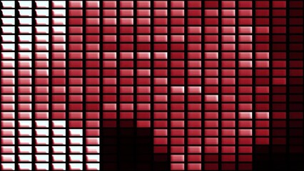 Poster - Led screen with party lights at night club. Motion. Wall of squared colorful screen particles.