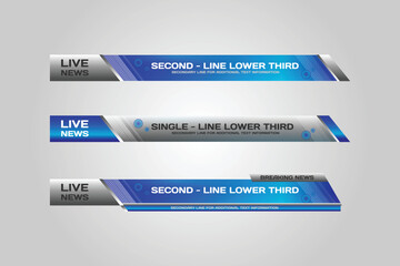 Poster - Broadcast news lower thirds template design