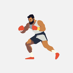 boxing vector flat minimalistic asset isolated illustration