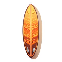 Wall Mural - Surfing board. Surfboard summer elements isolated in white background