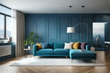Fototapeta Przestrzenne - modern living roomgenerated by AI technology 