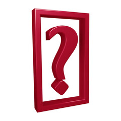Poster - Question mark or icon design in 3d rendering 