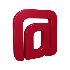 Poster - email or at symbol design in 3d rendering