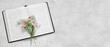 © Pixel-Shot - Holy Bible and flowers on light background with space for text