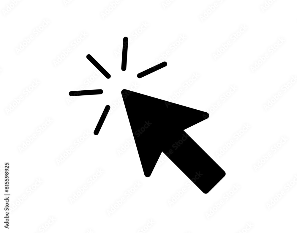 Cursor icon. Cursor click vector symbol. Computer mouse cursor icon for ...