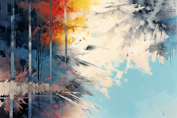 Aufkleber - abstract grungy texture illustration digital art 
pattern wallpaper colorful background artwork generative ai