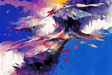 Aufkleber - abstract grungy texture illustration digital art 
pattern wallpaper colorful background artwork generative ai