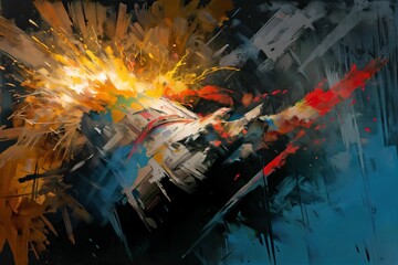 Aufkleber - abstract grungy texture illustration digital art 
pattern wallpaper colorful background artwork generative ai