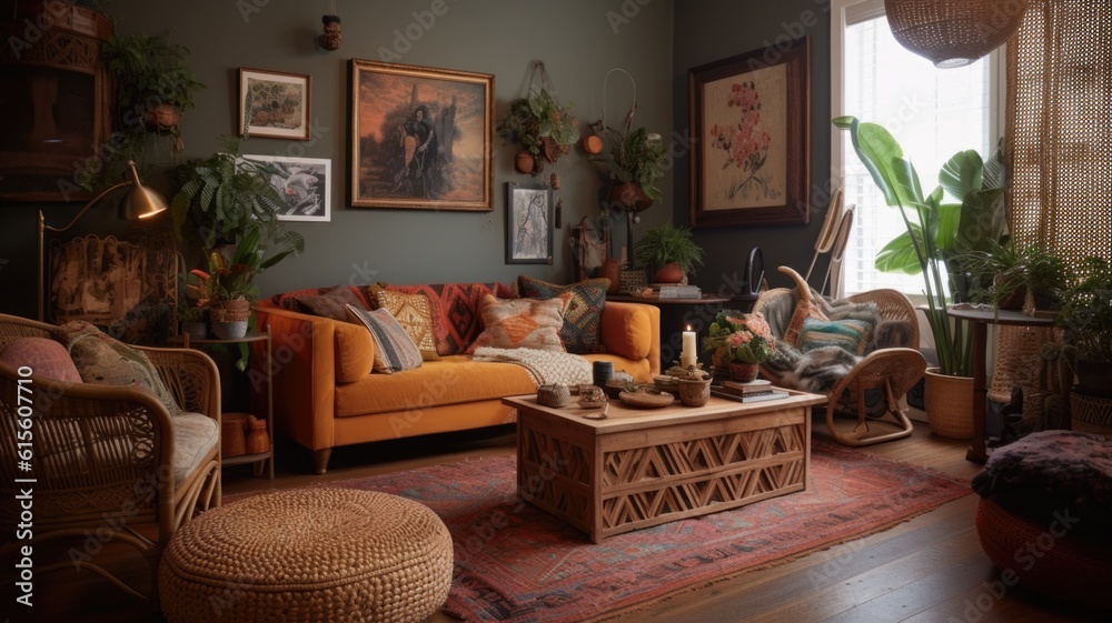Snapshot of Textured Apartment Interior Design With Bohemian