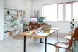 © Pixel-Shot - Interior of office with graphic designer's workplaces