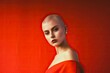 © Joaquin Corbalan - Model woman with shaved hair, posing. Ai generated.