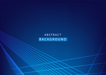 Aufkleber - Blue background modern banner template. Abstract line high tech. Concept technology, futuristic, big data, Ai, network, business, online, financial, presentation