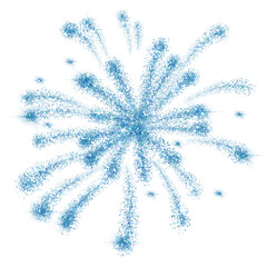 Wall Mural - blue fireworks design on transparent background. fireworks icon. design for decorating,background, w