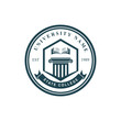 © Agus - University college school badge logo design vector image. Education badge logo design. University high school emblem