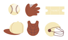 Element Of Baseball Catchers Sportswear And Batters Baseball For Competition Logo