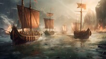 Vikings In The Winter Of Scandinavia, Viking War