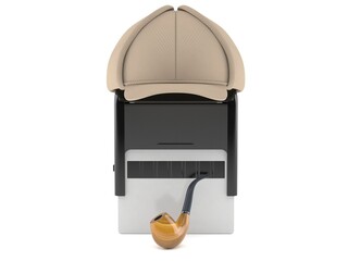 Poster - Rubber stamp with detective hat