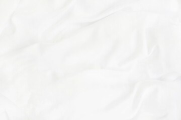  Texture of white blanket and bedding sheet with crumpled or messy in bedroom after wake up.