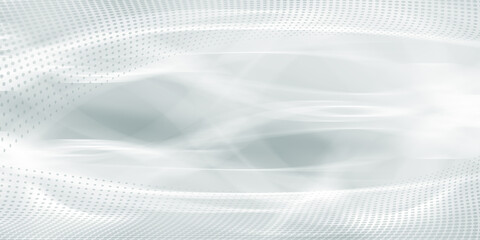 Poster - Abstract background blurred white rays light and halftone on gray with the gradient texture lines effect motion design pattern graphic.