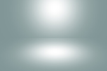 Poster - Blue gray white gradient empty studio room backdrop wallpaper abstract background blurred. use for showcase or product your. copy space for text	